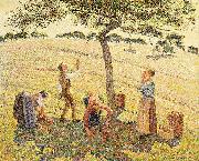 Camille Pissarro Apple harvest at Eragny painting